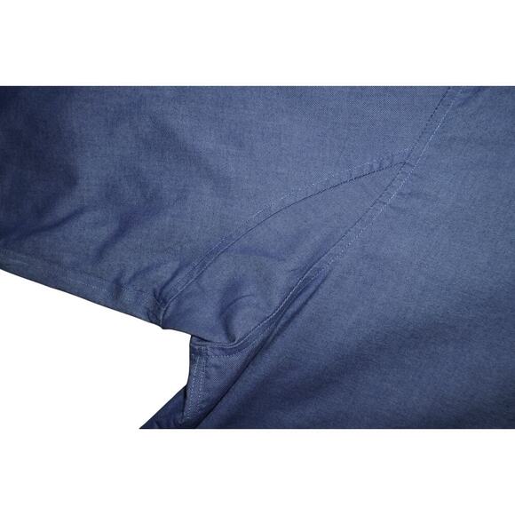 Duluth Trading Co. 2XLT Heavy-Duty Work Button-Down Shirt Navy Cotton - Picture 4 of 7